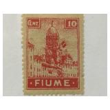 Fiume 10 Cent Red Stamp, Mint, 1919