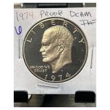 1974 Eisenhower Proof Dollar Coin in DCAM