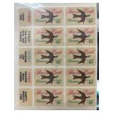 Sheet of Peace on Earth Christmas Stamps