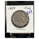 1929 US Buffalo Nickel, Fine Condition