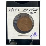 1929-S Lincoln Wheat Cent in Holder