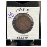 1913-D Lincoln Wheat Cent in Protective Holder