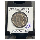 1959-D MS65 FS Jefferson Nickel