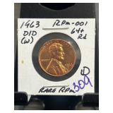 1963-D/D Lincoln Cent DDO RPM