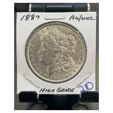1887 Morgan Dollar, AU/UNC Condition