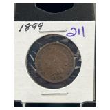1899 United States Indian Head One-Cent Coin