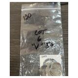 Six Liberty Head V Nickels, Mixed Lot