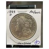 1883-O Morgan Silver Dollar AU/UNC