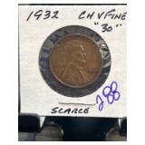 1932 Lincoln Wheat Cent in Collectors Holder