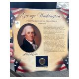 George Washington Presidential Dollar Display