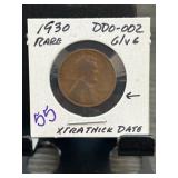 1930 Lincoln Cent DDO-002 With Extra Nick Date