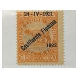 1922 Fiume Constituent Stamp, Mint, Orange