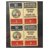Block of U.S. 6-Cent Commemorative Stamps
