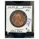 1953-D Lincoln Wheat Cent Gem Red