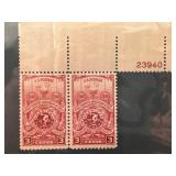 U.S. 3-Cent Stamps with Plate Block