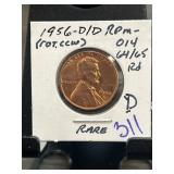 1956 Lincoln Wheat Cent D/D RPM Coin