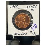 1955 Lincoln Wheat Cent Gem Red