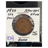 1930-S/S Lincoln Cent RPM-004 EFine Condition