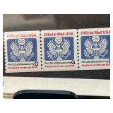 US Official Mail G Rate Mint Stamp Strip (3)