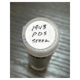 1943 PDS Steel Cents in Plastic Tube
