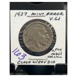 1927 Mint Error Buffalo Nickel