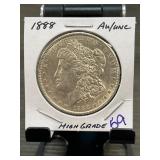 1888 Morgan Silver Dollar AU/UNC Condition