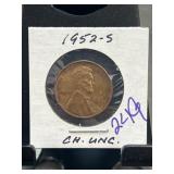 1952-S Lincoln Wheat Penny, Choice Uncirculated