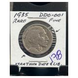 1935 DDO-001 Buffalo Nickel in Fine Condition