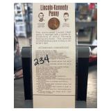 Lincoln-Kennedy Penny Display