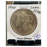 1900 Morgan Silver Dollar, CHAU 55/58