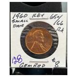 1960 Lincoln Cent Key Small Date