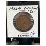 1926-D Lincoln Wheat Cent, Choice Very Fine
