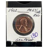 1962 Lincoln Cent Gem Proof PR67/68