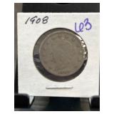 1908 Liberty Head Nickel in Holder