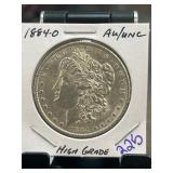 1884-O Morgan Dollar AU/UNC Condition