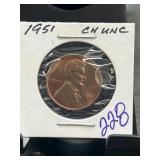 1951 Lincoln Wheat Cent CH UNC