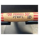 Roll of 50 Steel Pennies Cents