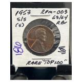1953-S/S Lincoln Wheat Cent RPM-003 RBR