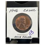 1946 Lincoln Wheat Cent in Holder