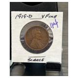 1919-D Lincoln Wheat Penny in Very Fine Condition