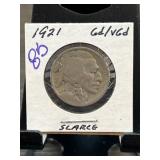 1921 Buffalo Nickel, G/VG Condition