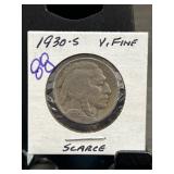 1930s Buffalo Nickel, Very Fine Condition