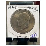 1971-D Eisenhower Dollar MS63/64 Graded