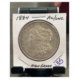 1884 Morgan Silver Dollar AU/UNC Condition