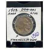 1923 Buffalo Nickel DDO-001 Coin Rare