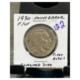 1930 Buffalo Nickel With Mint Error