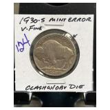 1930-S U.S. Mint Error Buffalo Nickel