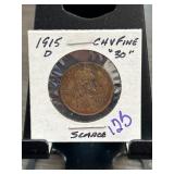 1915 D Lincoln Wheat Cent, CHV Fine