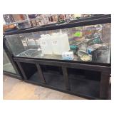 Aquarium With Black Stand and Accessories