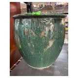 Dripped Green Ceramic Planter by Calloway